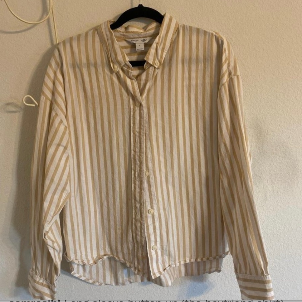 Striped button up long sleeve